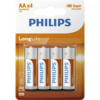 Philips R6L4B/10 - 4 kom cink-hloridnih AA baterija LONGLIFE 1,5V 900mAh