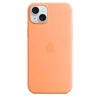 iPhone 15 Plus Silicone Case sa MagSafe-om - Orange Sorbet