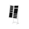 Songmics Omara za nakit z ogledalom 411x365x1515 cm bela