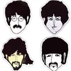 The Beatles Yellow Submarine Heads Embossed Magnet
