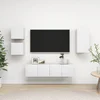 5-dijelni set TV ormarića bijeli od konstruiranog drva