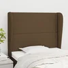 Vidaxl vidaXL Vzglavje s krilci temno rjavo 93x23x118/128 cm blago
