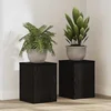 Stalak za biljke 2 pcs Crni hrast 25 x 25 x 35 cm