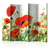 artgeist Paravan Country Poppies I, Dvostranski, 5-Delni
