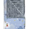 Bubamara037 Pokrivač za bebe Oblačići, Plavo-Sivi
