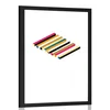 Plakat s paspartujem vzorci v pisani izvedbi - 30x45 black