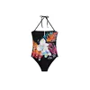 Desigual Enodelne kopalke Tropical  kraljevo modra / oranžna / roza / črna