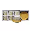 Set šoljica za kafu RXG-N25708A, Porcelan, 180ml, 6 komada, Žuti