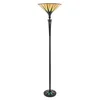 Endon 64042 - Podna lampa Tiffany DARK STAR 1xE27/60W/230V, prečnik 42 cm