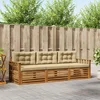 Set vanjskih sofa s jastukom 3 pcs Prirodna i bež