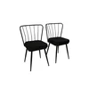 Hanah Home Set 2 trpezarijske stolice Crni