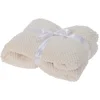HOMESTYLING Fleece odeja 130 x 160 cm, kremasta