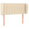 Vidaxl Vzglavje z ušesi krem 93x23x78/88 cm blago