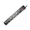 GEMBIRD Protektor SPG6-B-10, 6 mesta, 3m, Crni