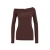WE Fashion Majica temno rjava