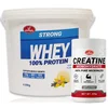Olympic Strong 100% Whey Protein Vanila 4kg + Olympic Creatine Monohydrate 500g