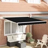 Povlačivi tende Crna 350 x 250 cm Tkanina i Aluminij