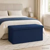 vidaXL Zložljiva shranjevalna klop Modra 180 kg 80 L 77 x 38 x 38 cm