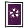 Plakat s paspartujem ples s trakovi na temnem ozadju - 30x45 silver