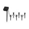 LED Solarno svetlo KULKI 6xLED/1,2V 600 mAh 4,3 m IP44 crna/bela