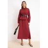 Trendyol Modest Ženska haljina Tctss26Eb00068, Bordo