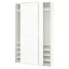 PAX / GRIMO Garderober s kliznim vratima, bela/bela, 150x43x236 cm