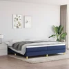 Okvir za krevet s oprugom plavi 200x200 cm od tkanine