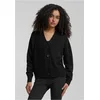 Womens ribbed cardigan with buttons black