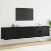 Zidni TV ormar set Zidne 2 pcs Crni hrast 100 x 34,5 x 40 cm