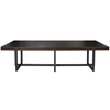 Casa Padrino luxury dining table dark brown/dark gray - Various Sizes - Rectangular kitchen table with solid wood table top and metal legs - Dining room furniture - Luxury furniture