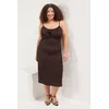 Trendyol Curve Black*001 Crepe Knitting Plus Size Dress