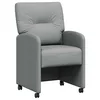 Vidaxl Jedilni stoli s kolesi 2 szt. Svetlo siva 57 x 67 x 95 cm blago