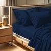Tonne Marie - Tamnoplava Ranforce Super King Fitted Sheet