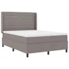 Vidaxl LED Box Spring Postelja z vzmetnico Taupe 160 x 200 cm blago