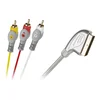 CABLETECH Kabel Euro-3RCA 1,5 m srebrna solza blister