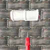 Netscroll Valjček za pleskanje sten, reliefni DIY valjček za posnemanje opečnega vzorca z ročajem, valjček za barvanje sten, dekorativni valjček z ročajem, RollBrickPaint