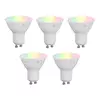 Komplet 5 pametnih GU10 50mm zatemnitvenih LED žarnic Opal RGBW 4,7W 400 lm 2700-6500K Zigbee