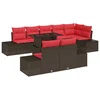 vidaXL vidaXL Vrtna sedežna garnitura s shranjevanjem 9 pcs Rjava Poly ratan, (5000021816)