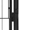 Ograda za pse s 12 panela crna 100 x 50 cm čelik obložen prahom