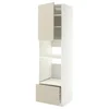METOD / MAXIMERA Visoki element za ugradne uređaje, bela/Havstorp bež, 60x60x220 cm