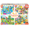 Puzzle škola School Day Progressive Educa zvieratká školáci 20-40-60-80 dielne od 4 rokov EDU18904