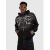 Affliction Decimation moški pulover s kapuco black mineral wash