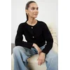 Trendyol Black Crew Neck Knitwear Cardigan