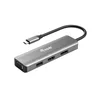 Equip USB-C na HDMI/DisplayPort/VGA/USB adapter, Srebrn/Črn