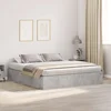 Krevet s ladicama Betonski sivi 200 x 200 cm Konstruirano drvo