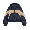 Cropp - Prošivena puffer jakna s kapuljačom - navy
