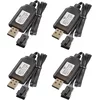 4x univerzalni USB polnilec za LiPo baterije 7.4V 2S – 4PIN SM-4P | Združljivo z RC avtomobili, droni in čolni | Prenapetostna zaščita, indikator polnjenja | Črna barva