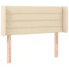 Vidaxl Vzglavje z ušesi krem 103x16x78/88 cm blago