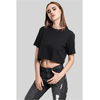 Womens short oversized t-shirt in black color