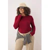 Trendyol Curve Ženska bluza Tbbaw25Af00027, Bordo